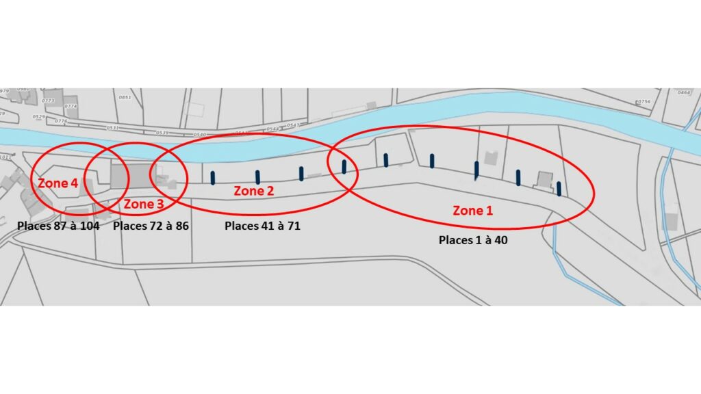 Zones des emplacements Foire aux Greniers